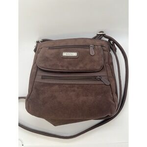 Multi Sac Brown Suede Crossbody Bag Purse